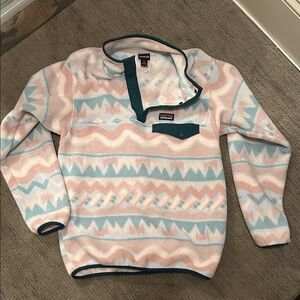 Patagonia Pastel Patterned Fleece Pullover